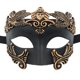 thumbnail image 2 of Máscara de mascarada, máscara de disfraz griega, máscara de cosplay, máscara de media cara, Mardi Gras D, 2 of 9