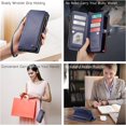 thumbnail image 4 of for Samsung Galaxy S23 Ultra Case,【RFID Blocking】for Samsung S23 Ultra Wallet Case for Women Men, PU Leather Magnetic Flip Strap Zipper Card Holder Phone Case for Galaxy S23 Ultra, Dark Blue, 4 of 6
