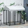 thumbnail image 2 of CoSoTower 6' X 4' X 6' Dog Playpen Outdoor, Dog Kennel Dog Exercise Pen with Lockable Door, Water-Resistant Canopy, for Medium and Large Dogs, 2 of 7