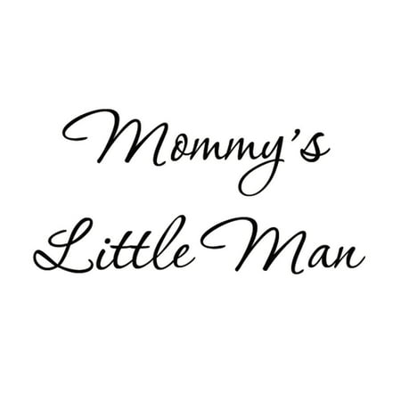 VWAQ Mommy's Little Man Nursery Wall Decals Cute Baby Quote Vinyl Nursery Wall Qutoes for Boys