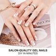 thumbnail image 2 of DANNI & TONI Semi Cured Gel Nail Strips Classic French (Lily Grace) Shiny French Tip Gel Nail Wraps UV Led Nails 28 Stickers, 2 of 8
