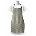 thumbnail image 3 of Ethnic Apron, Repetitive Inspired Pattern Earthy Tones Illustration, Unisex Kitchen Bib with Adjustable Neck for Cooking Gardening, Adult Size, Dark Eggshell Cream, by Ambesonne, 3 of 4