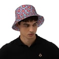 thumbnail image 5 of Yiaed Daisies Flowers Print Reflective Stripe Bucket Hat Unisex Funny Outdoor Fisherman Cap Beach Sun Hat, 5 of 5