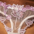 thumbnail image 5 of Tanga de encaje transparente para mujer, lencería Sexy con flores bordadas, ropa interior tentación de cintura baja, Tanga sin costuras, 5 of 5