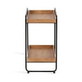thumbnail image 6 of Kate and Laurel Nicco Modern Transitional 2-Tier Side Table, 16 x 13 x 26, Natural Wood and Black, Tiered Rectangle End Table for Storage and Display in Living Room Home Decor, 6 of 8