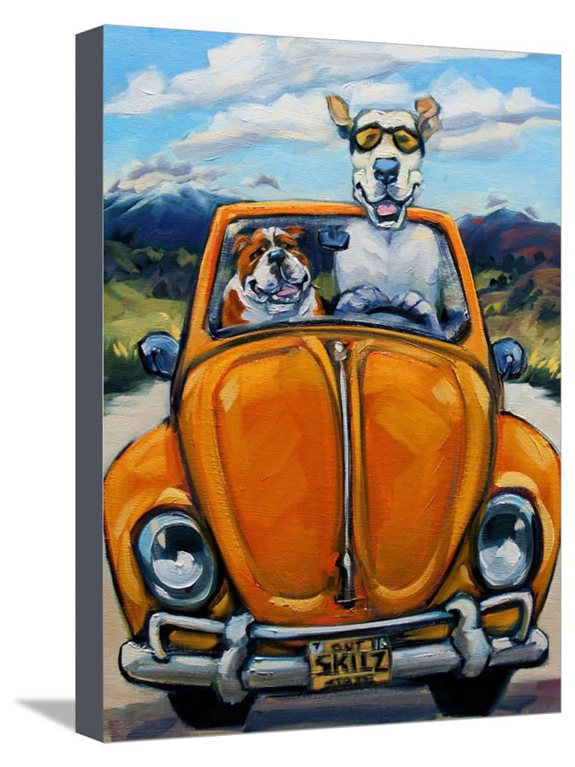 Got Skills Will Travel Funny Humor Dog Animal Art Stretched Canvas