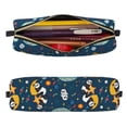 thumbnail image 2 of Disketp Space Sleeping Panda Estuche de Lápices de Cuero con Cierre, Estuche Compacto para Papelería, Bolígrafos y Accesorios Pequeños, 2 of 7