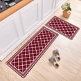 thumbnail image 1 of Mefallenssiah Kitchen Printed Non-Slip Carpet,Set of 2 Microfiber Kitchen Rugs Non-Slip Soft Bathroom Rugs, 1 of 2