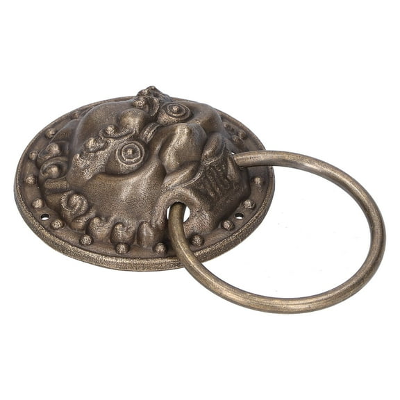 Antique Lion Head Brass Door Knockers Retro Door Handle Pull For Home Decoration
