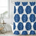 thumbnail image 6 of Polyester Fabric Dahlia Flower Shower Curtain, Farmhouse Botanical Blue Grey Floral Waterproof Bathtub Curtain Bathroom Decor Set with Hooks 54 x 78 Inches, 6 of 6