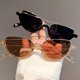 thumbnail image 2 of Gafas de sol semisin montura para mujer, protección UV contra el agua de mar, regalos de cumpleaños, regalos de Año Nuevo, marco de leopardo, película verde oscuro, 2 of 5