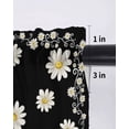 thumbnail image 6 of Black Spring Floral Tier Curtains 24 Inch Length,Sheer Curtains for Bedroom Living Room Daisy Flowers Elegant Farmhouse Art Short Kitchen Curtains Drapes for Small Half Window 27.5"x24" 2 Panels, 6 of 7