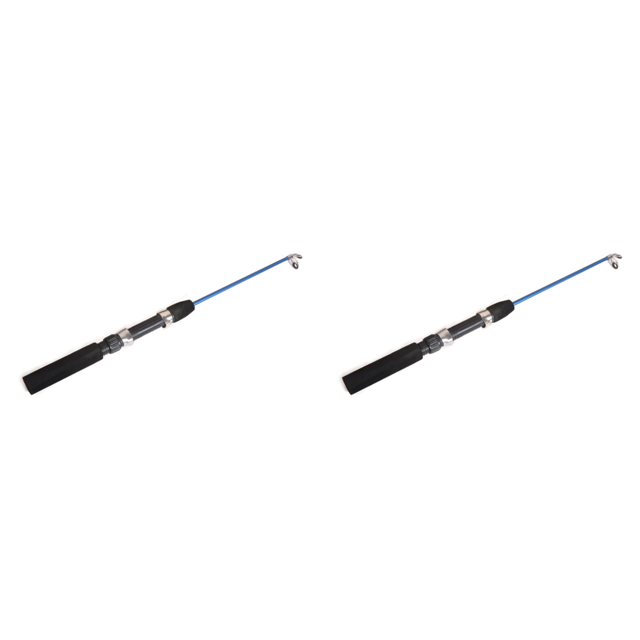 Cañas de invierno para pesca en hielo, minialimentador, aparejos de caña de mar para exteriores (74cm), 2 uds.