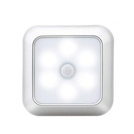 

6 Led Night Light Motion Sensor Wall Closet Cabinet Stair Wireless Lamp For Home