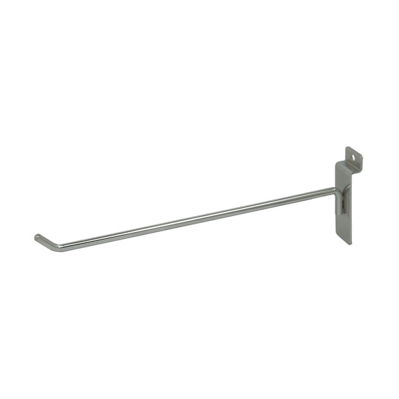 Econoco 10” Slatwall Deluxe Hooks, Slatwall hooks, Display Hooks For Panel, Chrome (Pack of 96) CA2