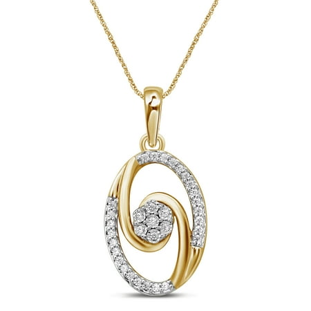 2 Arm Pendant - 10K Gold 0.08 Cttw Diamond Loving Arms Fashion Pendant Necklace