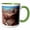 Green/White, variant on 3drose, Cassidy Arch - Capitol Reef National Park, 11oz Two-tone Black Mug