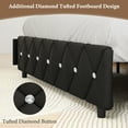 thumbnail image 5 of 4 EVER WINNER Full Size LED Bed Frame with 4 Drawers, Black Full Bed Frame with LED Light Headboard, Modern Upholstered Bed with Diamond Headboard and Footboard, Black, 5 of 9