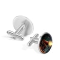 thumbnail image 3 of Coconut Tree Stylish Shirt Cufflink Set Made of Stainless Steel for Formal Wear - for Weddings and Special Occasions - Silver Jewelry Option Available, 3 of 6