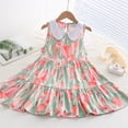 thumbnail image 1 of LOVZFMLL Robe d'Été à Imprimé Floral pour Filles Manches Courtes Col Rond Jupe Princesse, 1 of 3