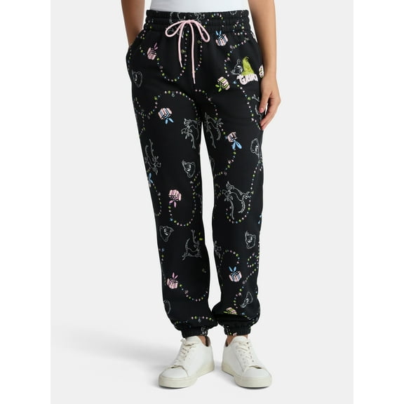 Dr. Seuss The Grinch Lights Women's Graphic Joggers, Sizes XXS-XXL