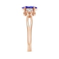 thumbnail image 3 of Angara Natural 1.25 Ct. Tanzanite with Diamond Classic Ring in 14K Rose Gold for Women (Ring Size: 12), 3 of 9