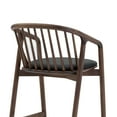thumbnail image 6 of Armen Living Echo Walnut Wood and Black Faux Leather Counter Stool, 6 of 14