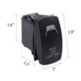 thumbnail image 3 of HSHDLDF DaSen Laser Roof LED Light Bar Rocker Switch Universal LED Light Toggle Switch ON-Off 5 Pin 20A 12V Blue Lighting Fit Most Car Trucks SUV ATV UTV Jeep Off-Road Vehicles, 3 of 7