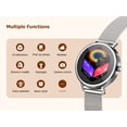 thumbnail image 4 of IOWODO Smart Watch for Women Men, Bluetooth Calling Fitness Tracker, 1.26" Touch Screen, 100+ Sport Modes, Message Notifications, Compatible with Android iPhone (Sliver), 4 of 9