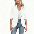 thumbnail image 6 of Hxshgdsn Womens Dress Blazer Suit Long Sleeve Jacket Slim Fit Trendy Casual Business Tops White L, 6 of 7