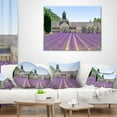 thumbnail image 3 of Designart Abbey of Senanque Blooming Lavender - Landscape Wall Throw Pillow - 16x16, 3 of 4