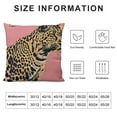 thumbnail image 5 of BANET Decorative Throw Pillow Cushion Covers for Couch Pattern Different Wild Striped Animal On Animals with Pink Textures Sofa Pillows Case 18x18in, 5 of 5