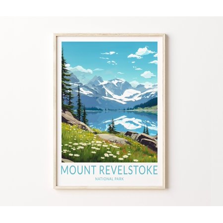 POSTER Mount Revelstoke National Park Travel Poster, Mount Revelstoke Canada Poster, Canada National Parks Postcard Custom Travel Print-UNFRAMED