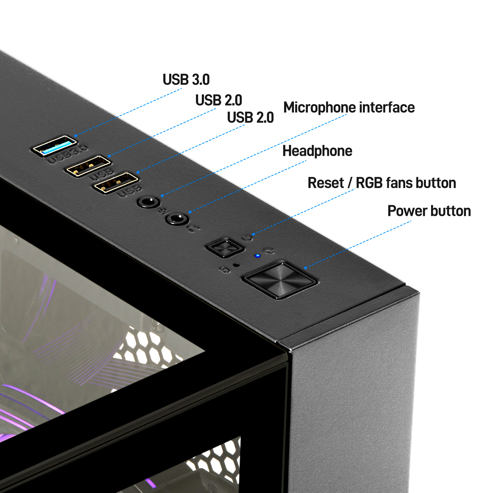 WIWB Gaming PC Desktop, Ryzen 7 5700X, 16GB DDR4, RTX 5060 8GB, 1TB NVMe SSD, WiFi 6