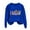 Blue, variant on ICHUANYI Women's Crew Neck Easter Print Long Sleeve Top Sweatshirts