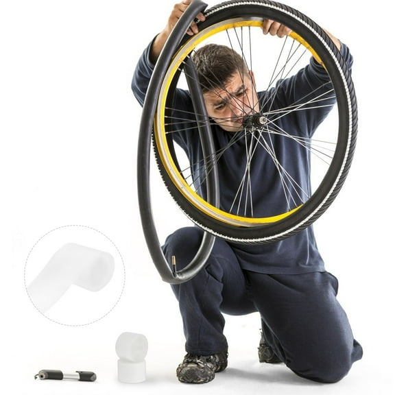 Masteelf 2 Rolls Bike Anti-puncture Tire Pad Cycling Tire Liner 212X2.5CM White