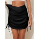 thumbnail image 3 of ZHAOCHENG Faldas de baño de cintura alta para mujer, parte inferior de bikini, control de abdomen, pantalones cortos de baño con cordón fruncido para mujer, 3 of 5