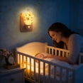 thumbnail image 6 of Night Lights Plug into Wall - Vintage Floral Teacup Wall Lamp with Warm Glow, Cup-Shaped Farmhouse Decor for Bedroom, Bathroom, Hallway | Rustic Indoor Wall Sconce Lighting Fixture, 6 of 7