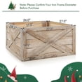 thumbnail image 2 of Gymax 37 x 27 inches Solid Wooden Christmas Tree Box w/ Hook & Loop Fasteners Brown, 2 of 10