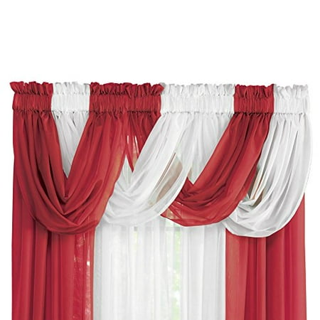 - Collections Etc Sheer Scoop Valance Curtains - 2 pc