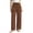 Coffee, variant on Women's Crinkle Gauze Cotton Pants Elastic Drawstring Waist Harem Lantern Pant Loose Baggy Casual Trousers with Big Patch Pockets Pink,3xL