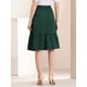 thumbnail image 5 of INSPIRE CHIC Falda A Media Pierna Con Volantes De Gasa Con Cinturón Y Cintura Alta Vintage Con Decoración De Botones Para Mujer Verde oscuro S, 5 of 6