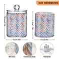 thumbnail image 5 of Yayeee 4 Pack Qtip Holder Bathroom Cotton Swab Canister with Lid Clear Dispenser Set, Purple Geometric, 5 of 6