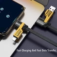 thumbnail image 3 of 120W Dual USB & Dual Type-C Fast Charger, 4-in-1 Rapid Wall Adapter with Charging Cable for iPhone, Samsung and Laptops, Home & Travel, 3 of 7