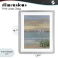 thumbnail image 4 of Stupell Industries Coastal Sailboats Beyond Sandy Shore Gray Framed Print Under Glass, 13 x 16, by Sally Swatland, 4 of 8