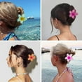 thumbnail image 3 of 6 Pcs Flower Hair Claw Clips for Women, Hawaiian Hibiscus Flower Hair Clips, Summer Beach Essentials Hair Accessories, 3 of 6