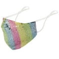 thumbnail image 5 of 2- Pack Rainbow Sequin Face Covers with Adjustable Elastic Ear Loop Cover Full Face Anti-Dust, Unisex, Washable and Reusable (Rainbow), 5 of 6