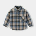 thumbnail image 2 of zbxnLI Toddler Boys Girls Long Sleeve Shirts Button down Plaid Cotton Shirts Casual Dress Shirts Fall Winter, 2 of 3