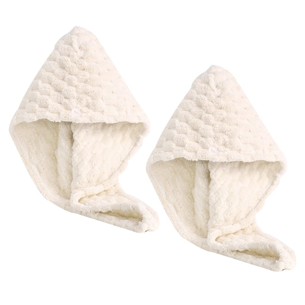 2 uds toalla para el cabello envoltura de cabeza de turbante súper absorbente de secado rápido, productos para el cabello antiencrespamiento