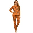 thumbnail image 2 of Matching Family Halloween PJs Pajamas Set, Cute Pumpkin Ghost Long Sleeve Loungewear Sleepwear Outfits for Family Movie Night, 2 of 5